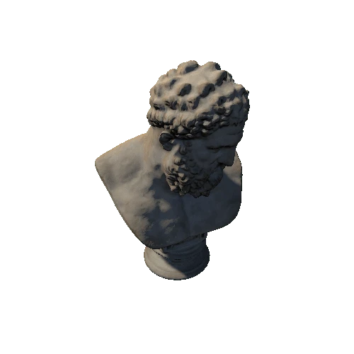 Marble bust of heracles_Hrcules (LOD Group)
